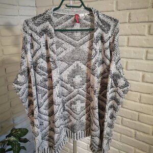 Divided H&M Ladies Black & Off White Open Cardigan